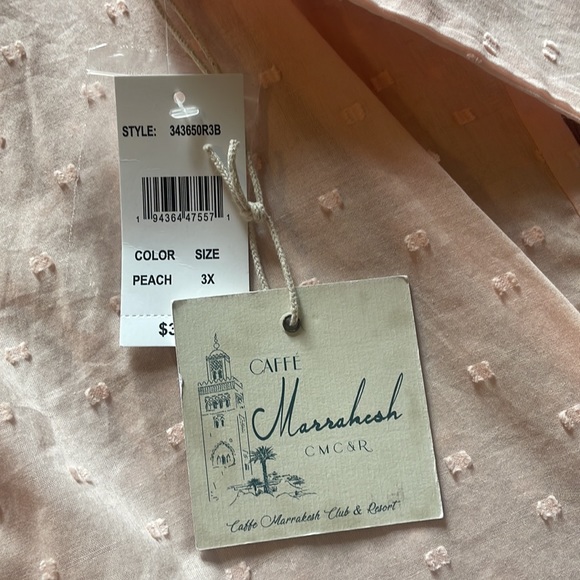 NEW WITH TAGS Caffe Marrakech Pink Detailed 3/4 Length Shirt - Picture 5 of 10